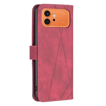 Magnetic Buckle Rhombus Texture Leather Phone Case, For Honor 600 Global, For Honor 600 Lite Global, For Honor X6d 5G, For Honor X8d 4G