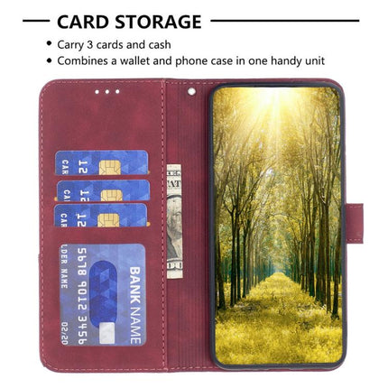 Magnetic Buckle Rhombus Texture Leather Phone Case, For Honor 600 Global, For Honor 600 Lite Global, For Honor X6d 5G, For Honor X8d 4G