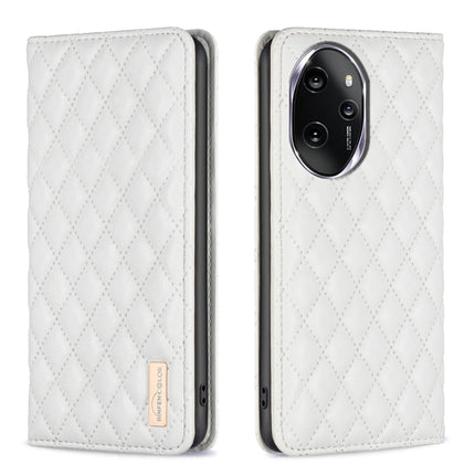 Diamond Lattice Magnetic Leather Flip Phone Case, For Honor X9b/Magic6 Lite 5G, For Honor X7b, For Honor 100 Pro, For Honor 100