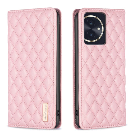 Diamond Lattice Magnetic Leather Flip Phone Case, For Honor X9b/Magic6 Lite 5G, For Honor X7b, For Honor 100 Pro, For Honor 100