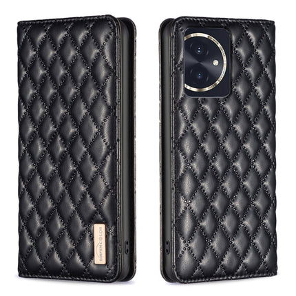 Diamond Lattice Magnetic Leather Flip Phone Case, For Honor X9b/Magic6 Lite 5G, For Honor X7b, For Honor 100 Pro, For Honor 100