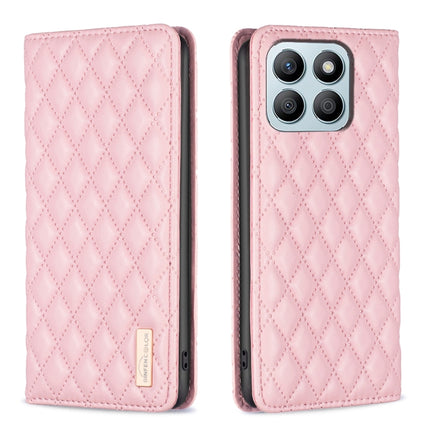 Diamond Lattice Magnetic Leather Flip Phone Case, For Honor 600 Global, For Honor X6b, For Honor 200 Lite Global, For Honor X8b