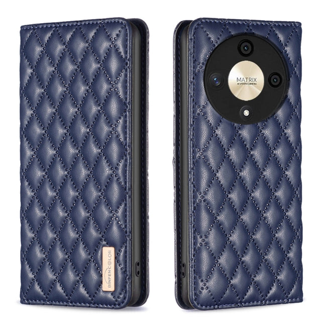 Diamond Lattice Magnetic Leather Flip Phone Case, For Honor X9b/Magic6 Lite 5G, For Honor X7b, For Honor 100 Pro, For Honor 100