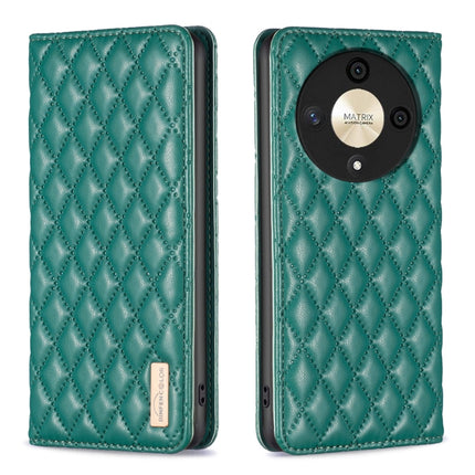 Diamond Lattice Magnetic Leather Flip Phone Case, For Honor X9b/Magic6 Lite 5G, For Honor X7b, For Honor 100 Pro, For Honor 100