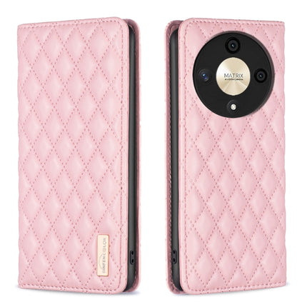 Diamond Lattice Magnetic Leather Flip Phone Case, For Honor X9b/Magic6 Lite 5G, For Honor X7b, For Honor 100 Pro, For Honor 100