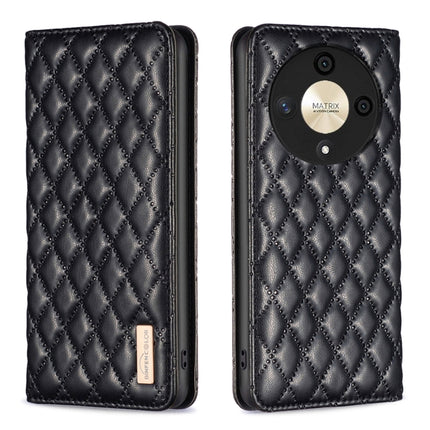 Diamond Lattice Magnetic Leather Flip Phone Case, For Honor X9b/Magic6 Lite 5G, For Honor X7b, For Honor 100 Pro, For Honor 100
