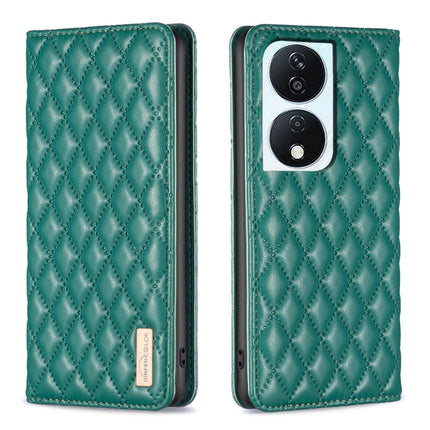 Diamond Lattice Magnetic Leather Flip Phone Case, For Honor X9b/Magic6 Lite 5G, For Honor X7b, For Honor 100 Pro, For Honor 100