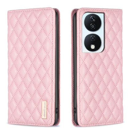Diamond Lattice Magnetic Leather Flip Phone Case, For Honor X9b/Magic6 Lite 5G, For Honor X7b, For Honor 100 Pro, For Honor 100