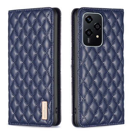 Diamond Lattice Magnetic Leather Flip Phone Case, For Honor 600 Global, For Honor X6b, For Honor 200 Lite Global, For Honor X8b
