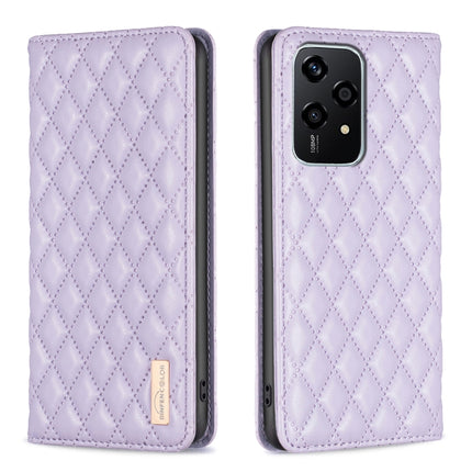 Diamond Lattice Magnetic Leather Flip Phone Case, For Honor 600 Global, For Honor X6b, For Honor 200 Lite Global, For Honor X8b