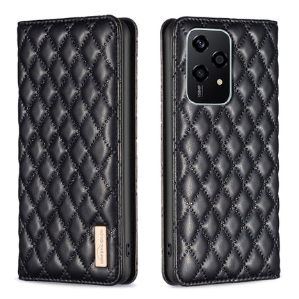Diamond Lattice Magnetic Leather Flip Phone Case, For Honor 600 Global, For Honor X6b, For Honor 200 Lite Global, For Honor X8b