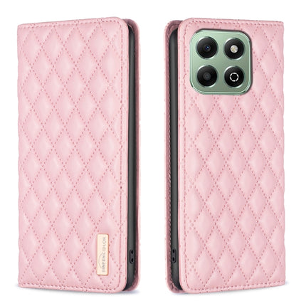 Diamond Lattice Magnetic Leather Flip Phone Case, For Honor 600 Global, For Honor X6b, For Honor 200 Lite Global, For Honor X8b
