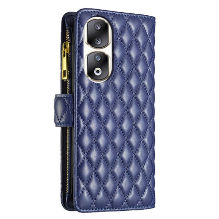 Diamond Lattice Zipper Wallet Leather Flip Phone Case, For Honor 90 Pro, For Honor 90 5G, For Honor X7a