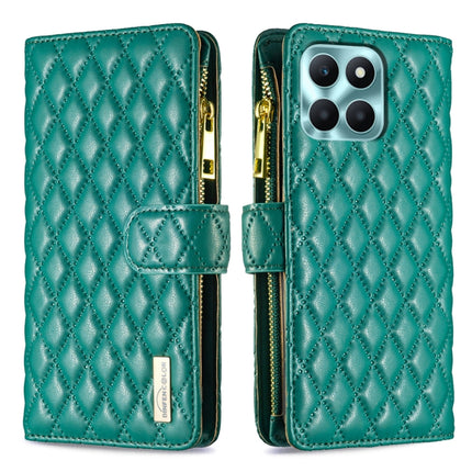 Diamond Lattice Zipper Wallet Leather Flip Phone Case, For Honor 100 Pro, For Honor 100, For Honor X6a, For Honor 90 Lite / X50i