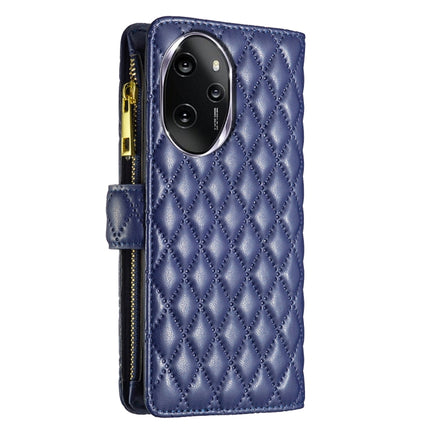 Diamond Lattice Zipper Wallet Leather Flip Phone Case, For Honor 100 Pro, For Honor 100, For Honor X6a, For Honor 90 Lite / X50i