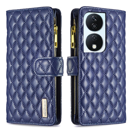 Diamond Lattice Zipper Wallet Leather Flip Phone Case, For Honor 600 Global, For Honor X8b, For Honor X9b / Magic6 Lite 5G, For Honor X7b