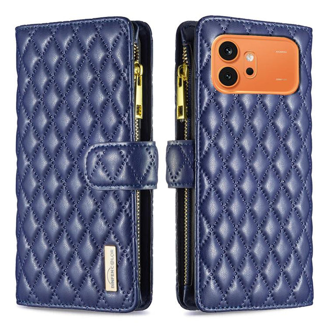 Diamond Lattice Zipper Wallet Leather Flip Phone Case, For Honor 600 Global, For Honor X8b, For Honor X9b / Magic6 Lite 5G, For Honor X7b