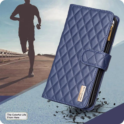 Diamond Lattice Zipper Wallet Leather Flip Phone Case, For Honor 600 Global, For Honor X8b, For Honor X9b / Magic6 Lite 5G, For Honor X7b