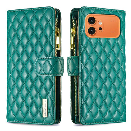 Diamond Lattice Zipper Wallet Leather Flip Phone Case, For Honor 600 Global, For Honor X8b, For Honor X9b / Magic6 Lite 5G, For Honor X7b