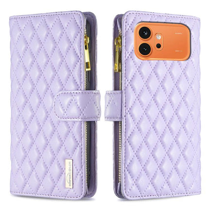 Diamond Lattice Zipper Wallet Leather Flip Phone Case, For Honor 600 Global, For Honor X8b, For Honor X9b / Magic6 Lite 5G, For Honor X7b