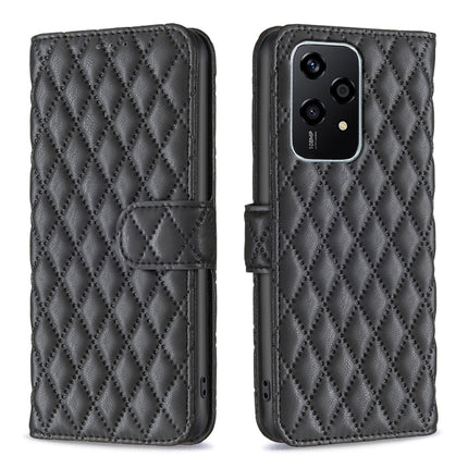 Diamond Lattice Wallet Flip Leather Phone Case, For Honor 200 Lite Global, For Honor X8b, For Honor X9b/Magic6 Lite 5G, For Honor X7b