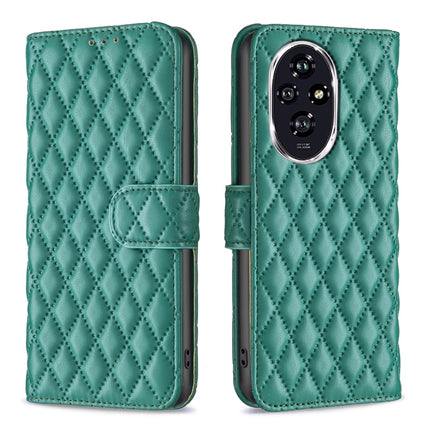 Diamond Lattice Wallet Flip Leather Phone Case, For Honor 600 Global, For Honor X6b, For Honor 200, For Honor 200 Pro