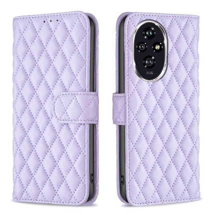 Diamond Lattice Wallet Flip Leather Phone Case, For Honor 600 Global, For Honor X6b, For Honor 200, For Honor 200 Pro