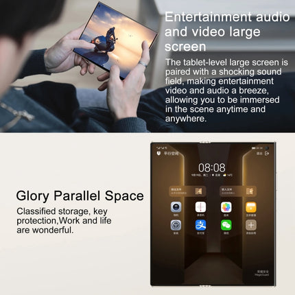 Honor V Purse 5G, Side Fingerprint, 7.71 inch + 6.45 inch MagicOS 7.2 Qualcomm Snapdragon 778G Octa Core, Network: 5G, OTG, NFC, Not Support Google Play