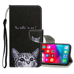 Colored Drawing Pattern Horizontal Flip Leather Case with Holder & Card Slots & Wallet, For iPhone XS Max