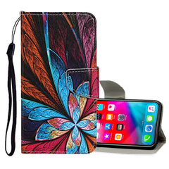 Colored Drawing Pattern Horizontal Flip Leather Case with Holder & Card Slots & Wallet, For iPhone XS Max