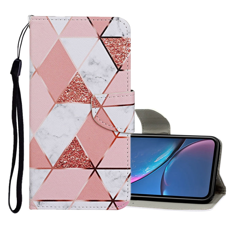 Funda de cuero con tapa horizontal con patrón de dibujo de colores, ranuras para tarjetas y billetera, para iPhone 11