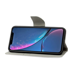 Funda de cuero con tapa horizontal con patrón de dibujo de colores, ranuras para tarjetas y billetera, para iPhone 11