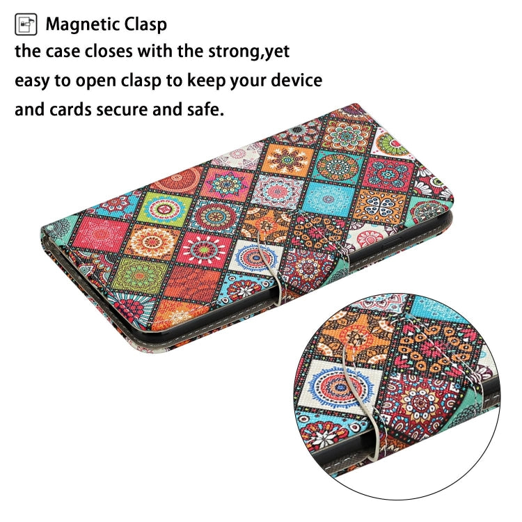Funda de cuero con tapa horizontal con patrón de dibujo de colores, ranuras para tarjetas y billetera, para iPhone 11