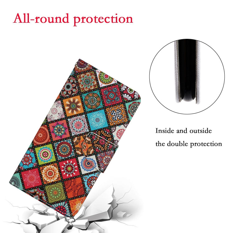 Funda de cuero con tapa horizontal con patrón de dibujo de colores, ranuras para tarjetas y billetera, para iPhone 11