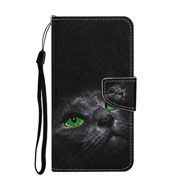 Funda de cuero con tapa horizontal con patrón de dibujo de colores, ranuras para tarjetas y billetera, para iPhone 11
