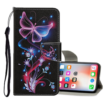 Colored Drawing Pattern Horizontal Flip Leather Case with Holder & Card Slots & Wallet, For iPhone 11 Pro Max, For iPhone X / XS