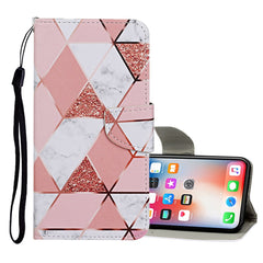 Estuche de cuero con tapa horizontal con patrón de dibujo de colores, ranuras para tarjetas y billetera, para iPhone X/XS