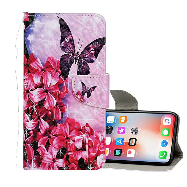 Estuche de cuero con tapa horizontal con patrón de dibujo de colores, ranuras para tarjetas y billetera, para iPhone 8 Plus/7 Plus
