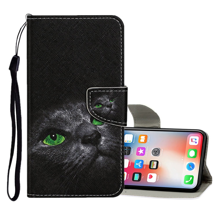 Estuche de cuero con tapa horizontal con patrón de dibujo de colores, ranuras para tarjetas y billetera, para iPhone 8 Plus/7 Plus