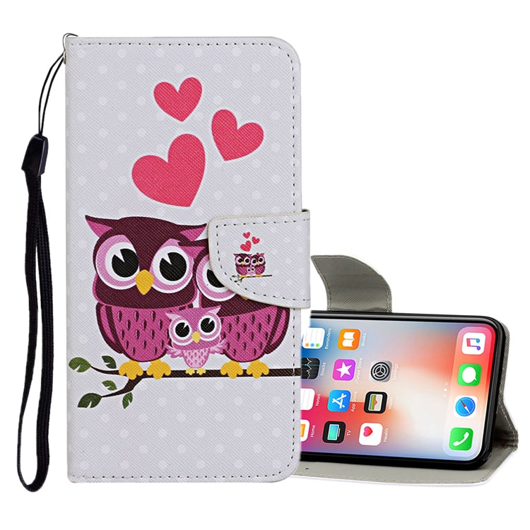Estuche de cuero con tapa horizontal con patrón de dibujo de colores, ranuras para tarjetas y billetera, para iPhone 8 Plus/7 Plus