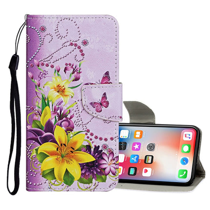 Colored Drawing Pattern Horizontal Flip Leather Case with Holder & Card Slots & Wallet, For iPhone 11 Pro Max, For iPhone X / XS