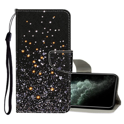 Horizontale Klapphülle aus Leder mit farbigem Zeichenmuster, Halter, Kartenfächern und Geldbörse, für iPhone 8 Plus/7 Plus