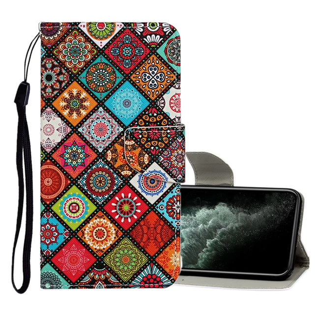 Estuche de cuero con tapa horizontal con patrón de dibujo de colores, ranuras para tarjetas y billetera, para iPhone 8 Plus/7 Plus