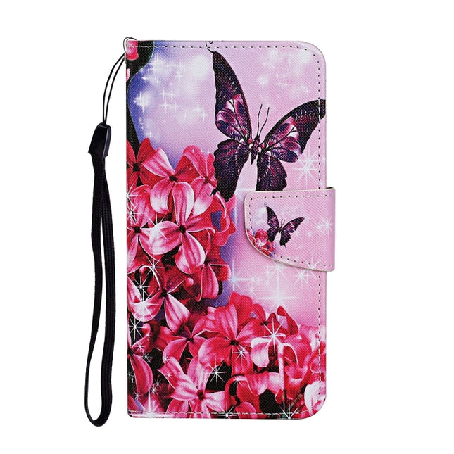 Estuche de cuero con tapa horizontal con patrón de dibujo de colores, ranuras para tarjetas y billetera, para iPhone 8 Plus/7 Plus