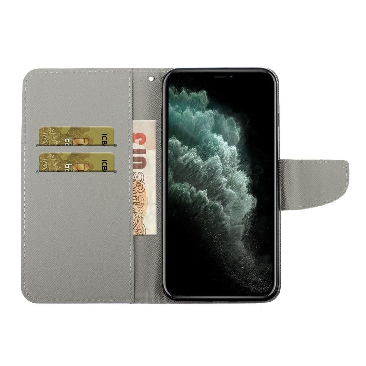 Estuche de cuero con tapa horizontal con patrón de dibujo de colores, ranuras para tarjetas y billetera, para iPhone 8 Plus/7 Plus