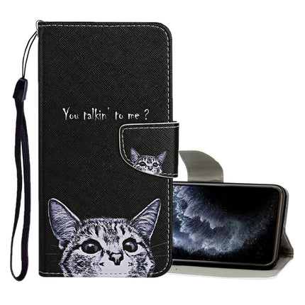 Colored Drawing Pattern Horizontal Flip Leather Case with Holder & Card Slots & Wallet, For iPhone 11, For iPhone 11 Pro