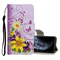 Colored Drawing Pattern Horizontal Flip Leather Case with Holder & Card Slots & Wallet, For iPhone 11 Pro