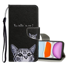 Colored Drawing Pattern Horizontal Flip Leather Case with Holder & Card Slots & Wallet, For iPhone 11