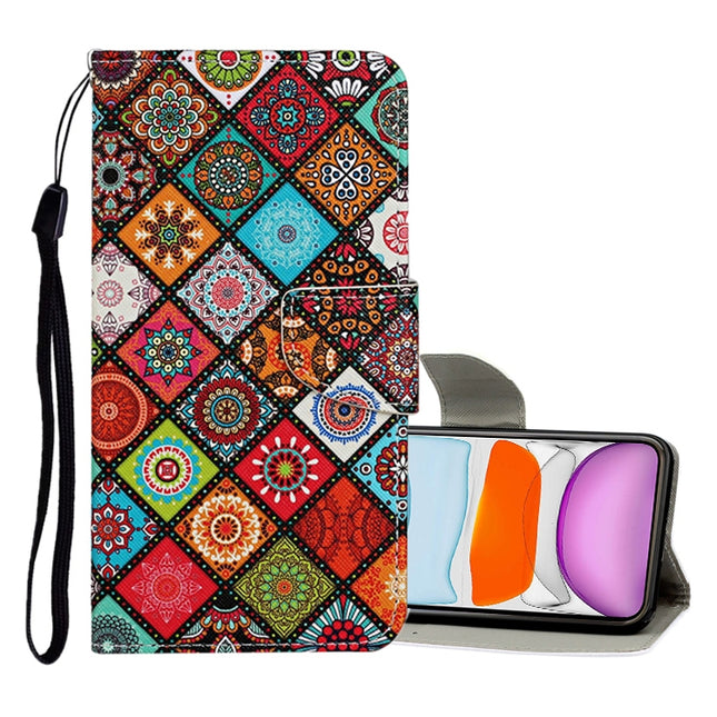 Colored Drawing Pattern Horizontal Flip Leather Case with Holder & Card Slots & Wallet, For iPhone 11, For iPhone 11 Pro