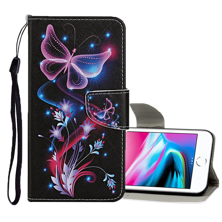 Estuche de cuero con tapa horizontal con patrón de dibujo de colores, con soporte, ranuras para tarjetas y billetera, para iPhone 6 Plus/6s Plus